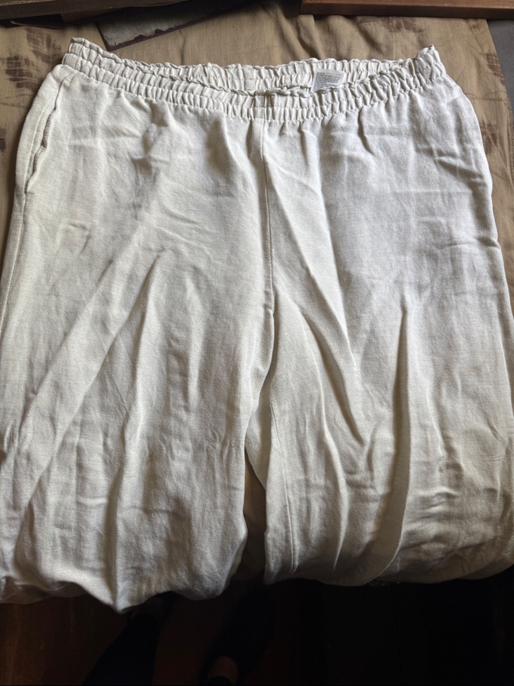 H&M Cream Elastic Waist Trousers